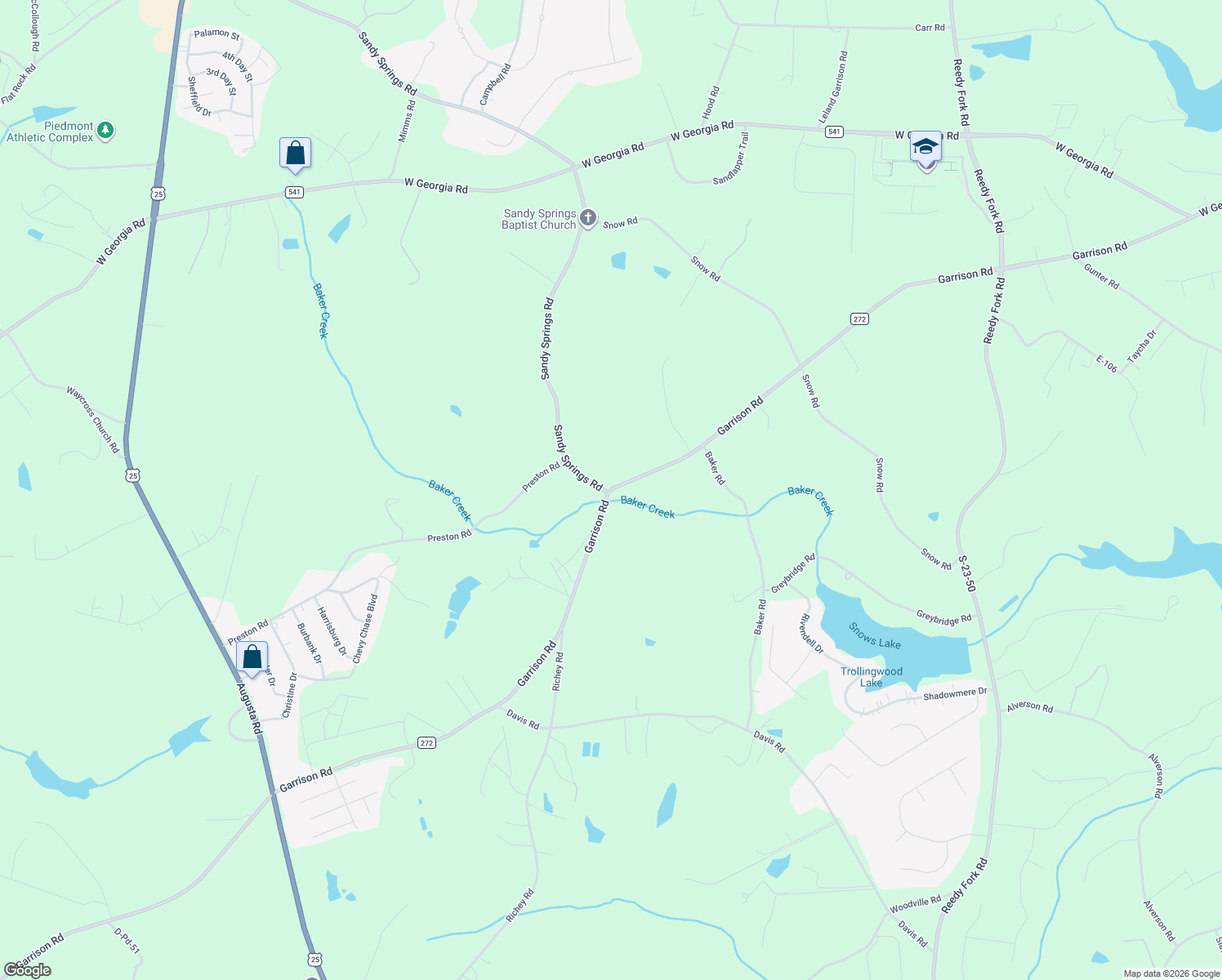 map of restaurants, bars, coffee shops, grocery stores, and more near 900 Garrison Road in Pelzer