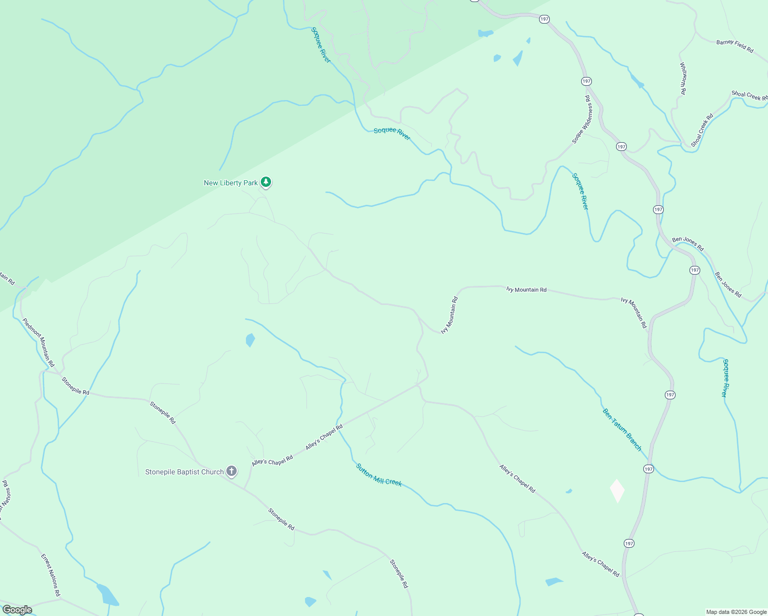 map of restaurants, bars, coffee shops, grocery stores, and more near 1594 Ivy Mountain Road in Clarkesville