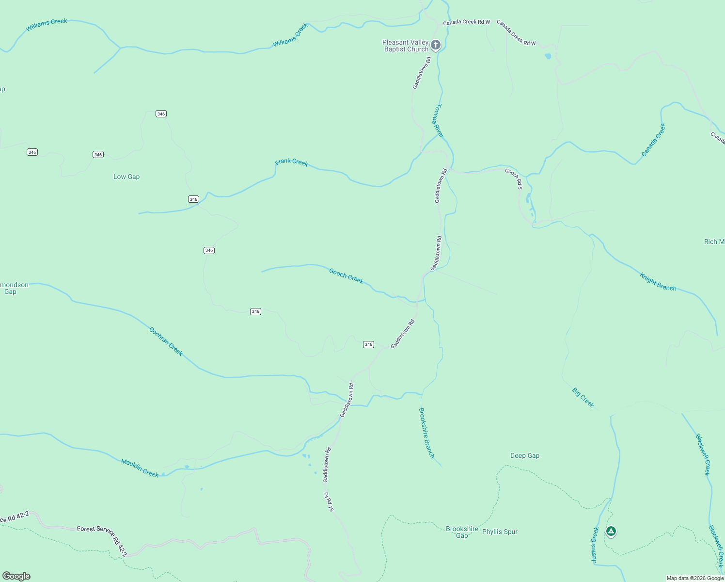 map of restaurants, bars, coffee shops, grocery stores, and more near Unnamed Road in Suches