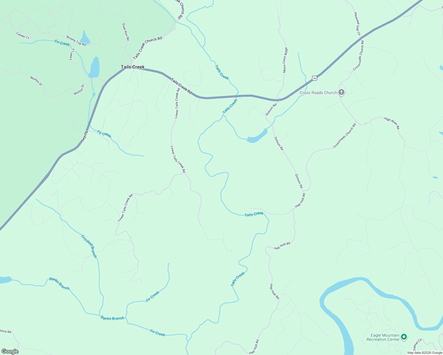 map of restaurants, bars, coffee shops, grocery stores, and more near in Tails Creek