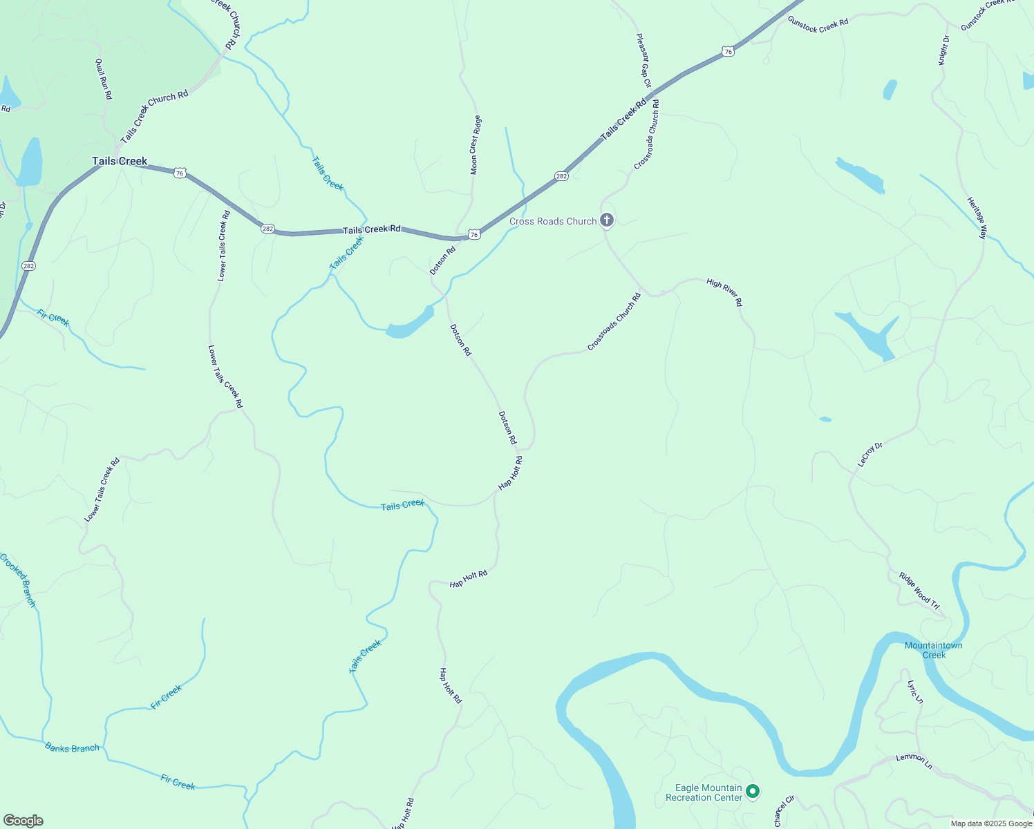 map of restaurants, bars, coffee shops, grocery stores, and more near 1362 Crossroads Church Road in Ellijay