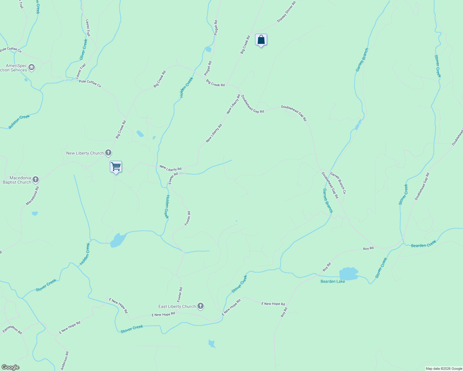 map of restaurants, bars, coffee shops, grocery stores, and more near 92 Skyview Lane in Ellijay
