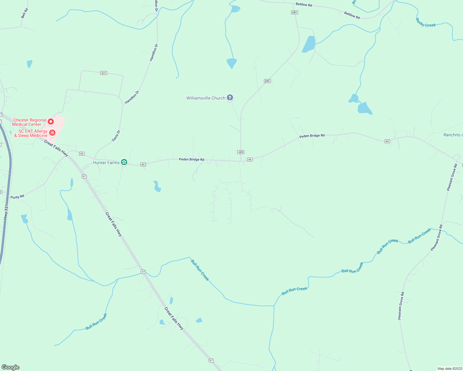 map of restaurants, bars, coffee shops, grocery stores, and more near 823 Redwood Lane in Chester