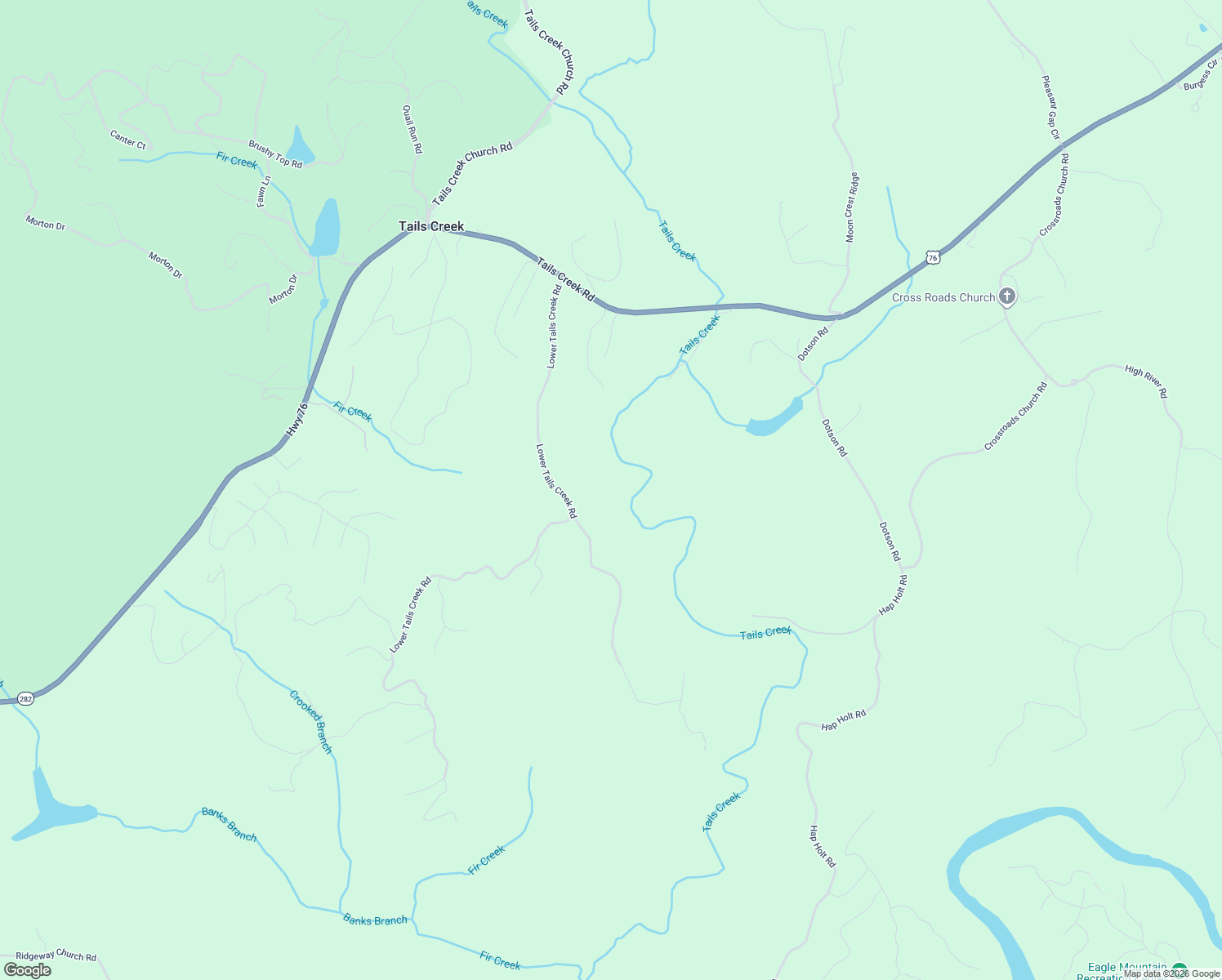 map of restaurants, bars, coffee shops, grocery stores, and more near in Tails Creek