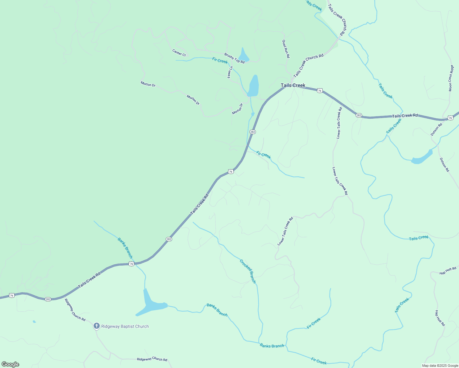 map of restaurants, bars, coffee shops, grocery stores, and more near 16 Huff Lane in Ellijay