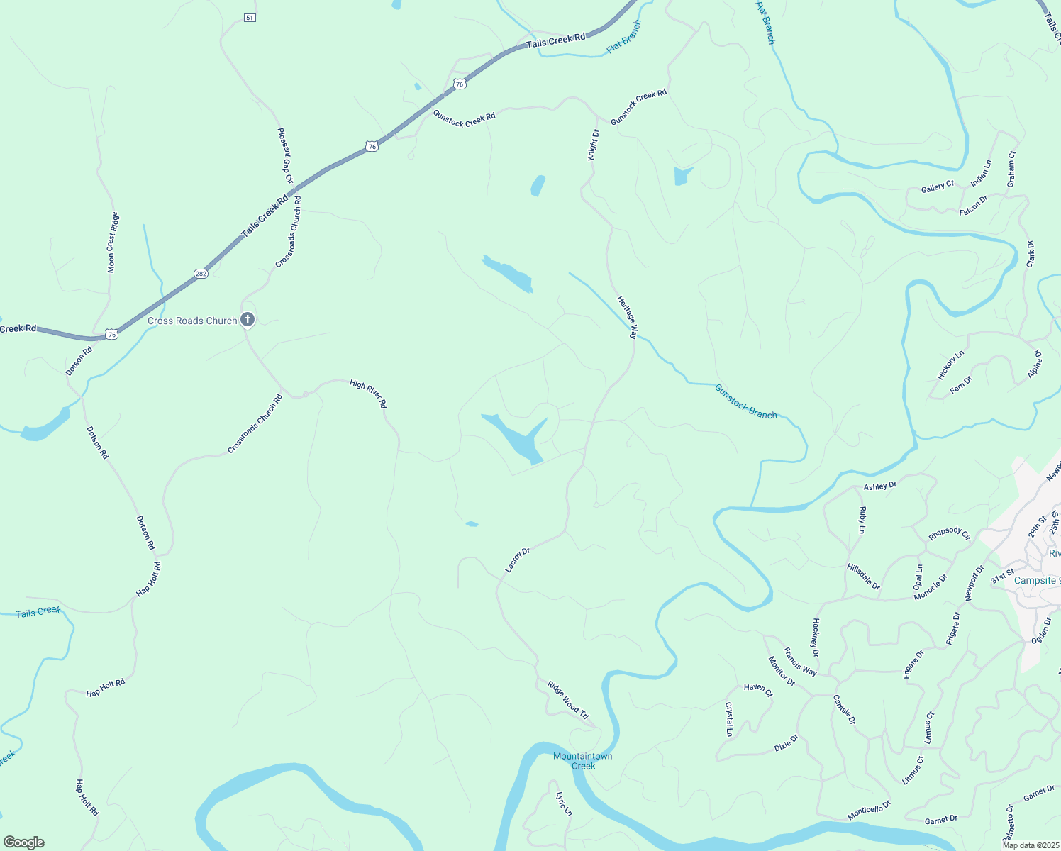 map of restaurants, bars, coffee shops, grocery stores, and more near 173 Overlook Way in East Ellijay