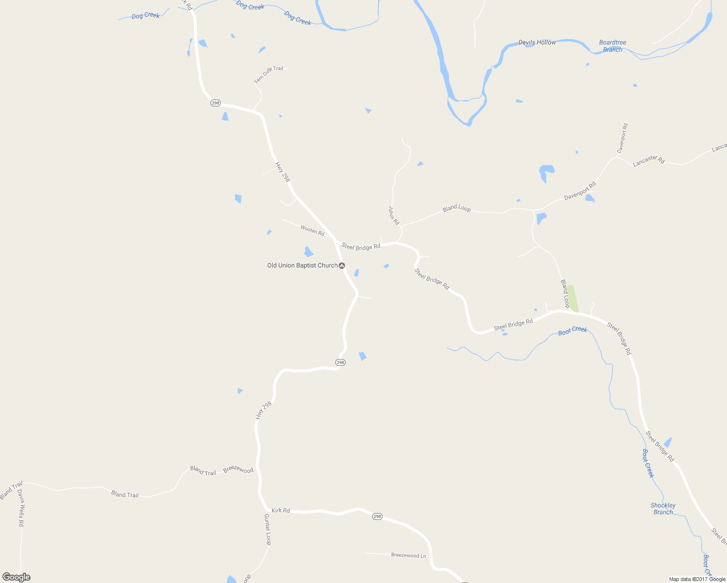 map of restaurants, bars, coffee shops, grocery stores, and more near 9446 Boot Creek Road in Benton