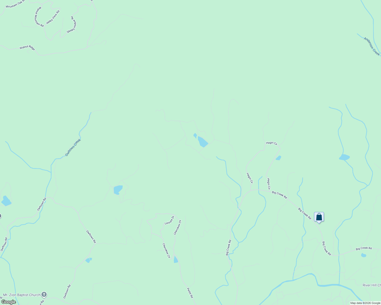 map of restaurants, bars, coffee shops, grocery stores, and more near 184 Mountain Creek Way in Ellijay