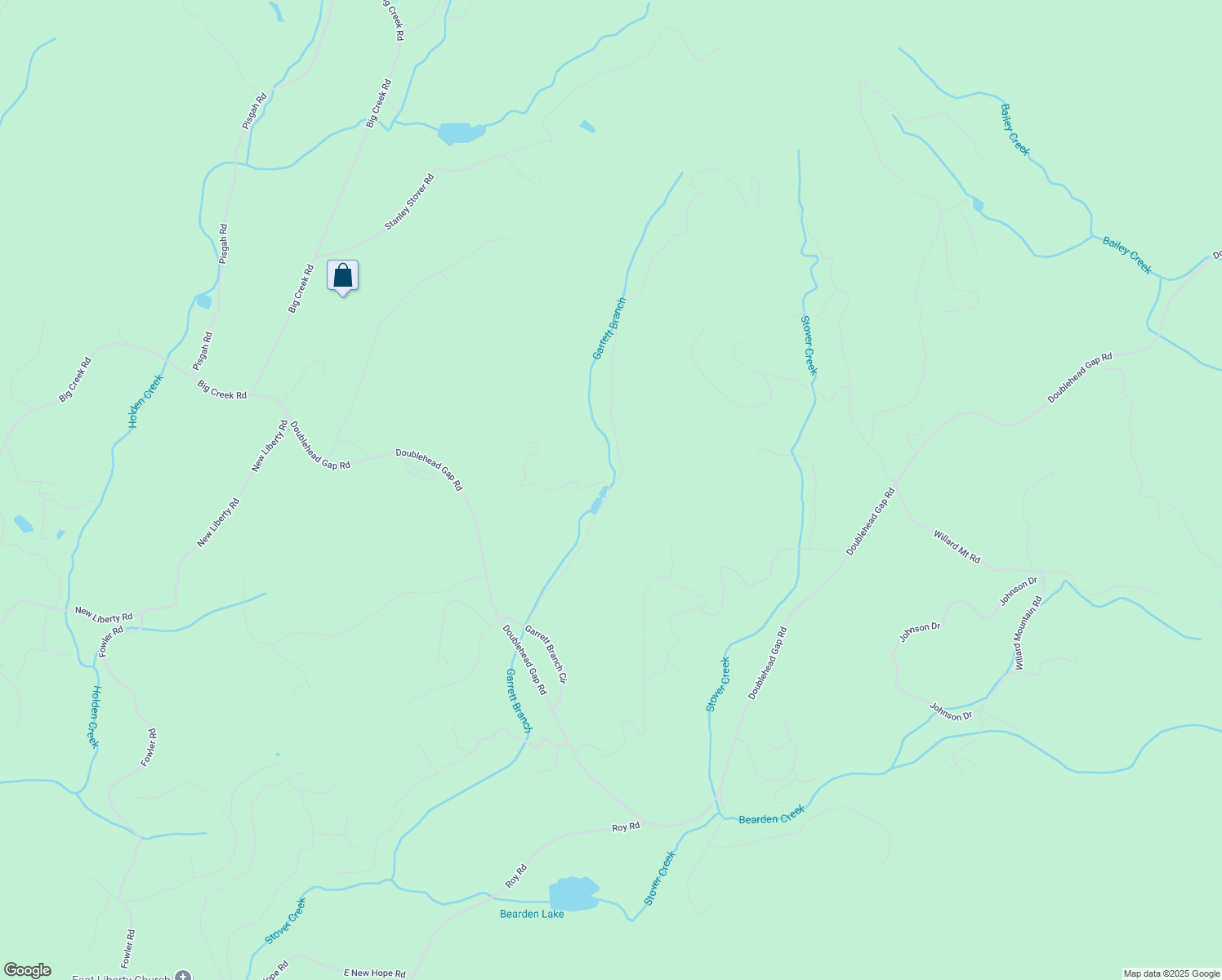 map of restaurants, bars, coffee shops, grocery stores, and more near 142 Garrett Branch Circle in Ellijay