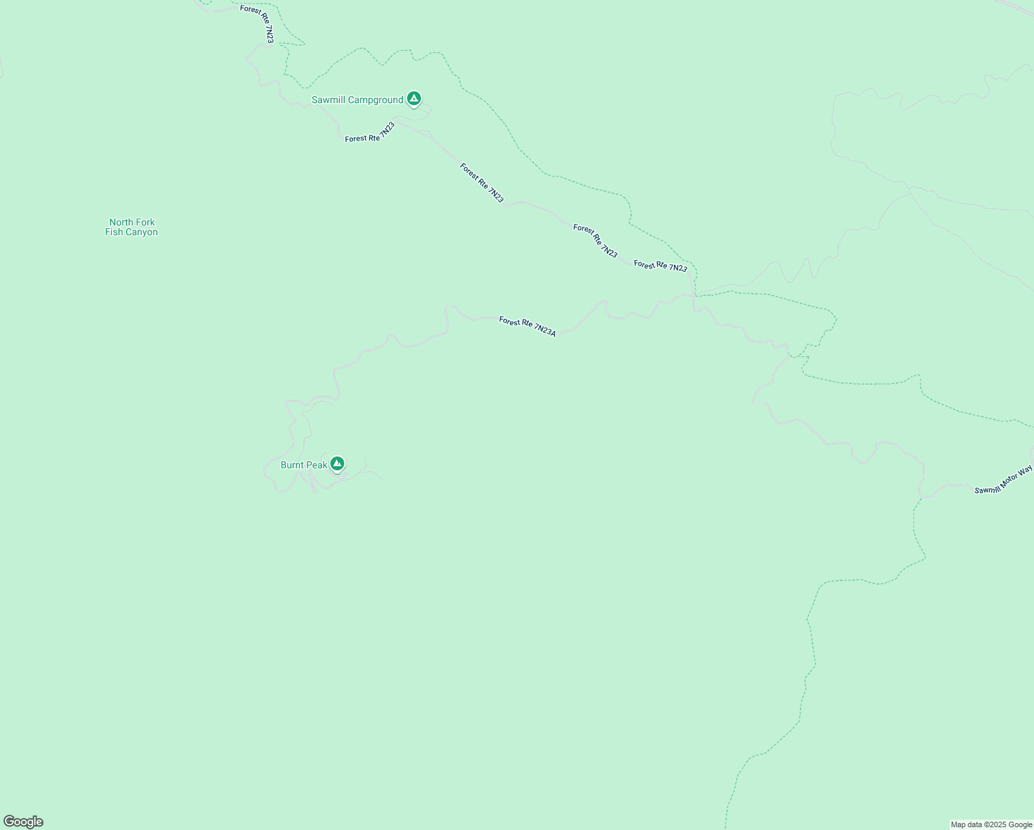 map of restaurants, bars, coffee shops, grocery stores, and more near Forest Route 7N23A in Lake Hughes