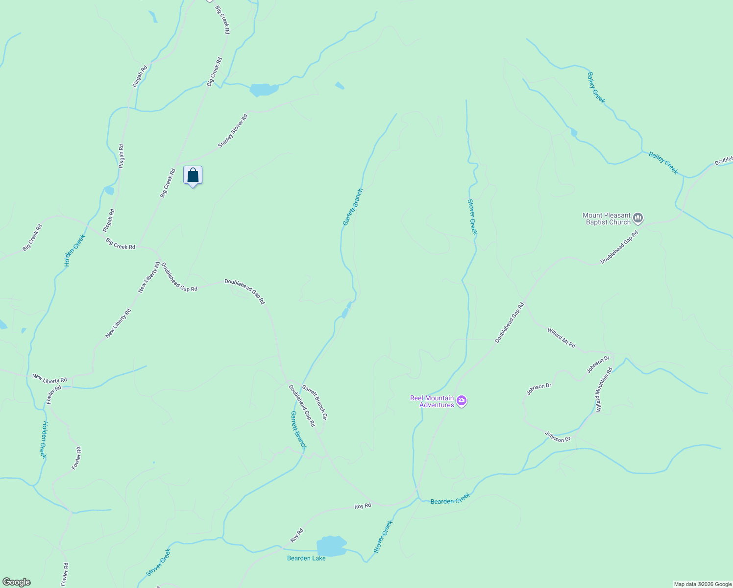 map of restaurants, bars, coffee shops, grocery stores, and more near 253-257 Lost Forest Road in Ellijay