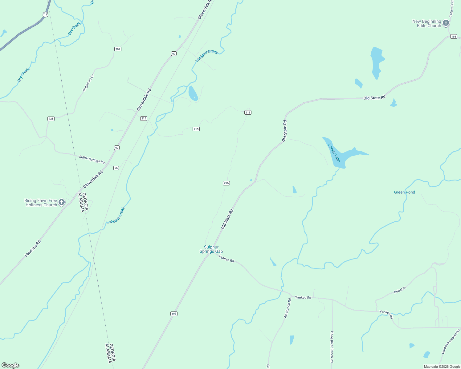 map of restaurants, bars, coffee shops, grocery stores, and more near 220 Sulphur Springs Gap Road in Dade