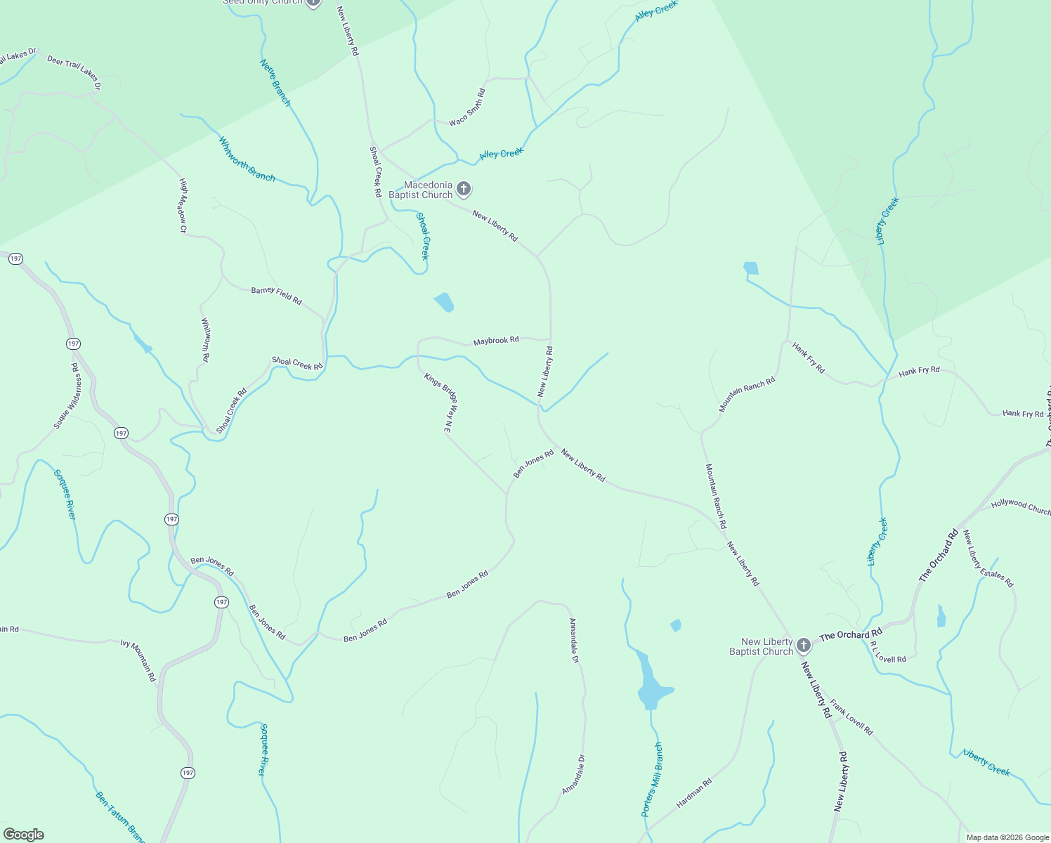 map of restaurants, bars, coffee shops, grocery stores, and more near 1859 Ben Jones Road in Clarkesville