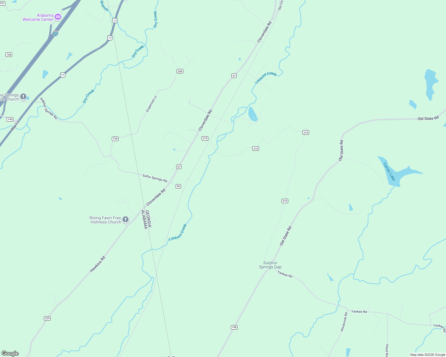 map of restaurants, bars, coffee shops, grocery stores, and more near 220 Sulphur Springs Gap Road in Rising Fawn