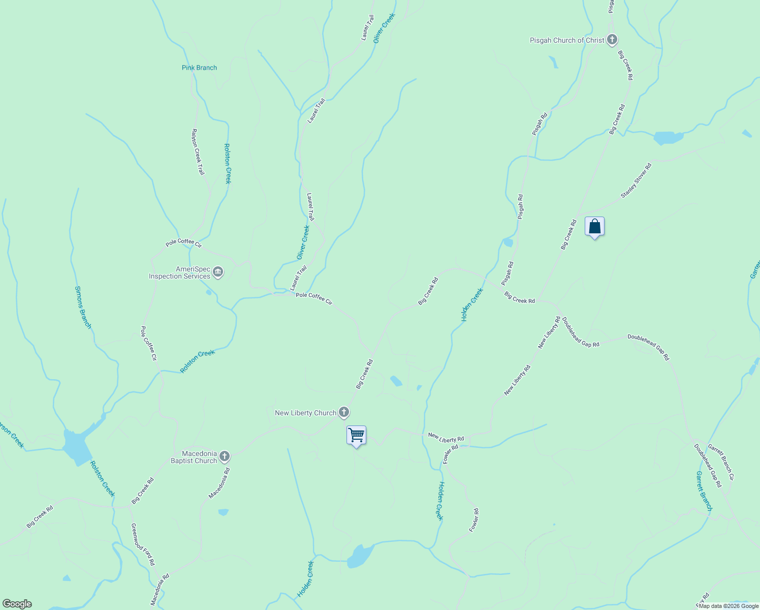 map of restaurants, bars, coffee shops, grocery stores, and more near 2241 Pole Coffee Circle in Ellijay