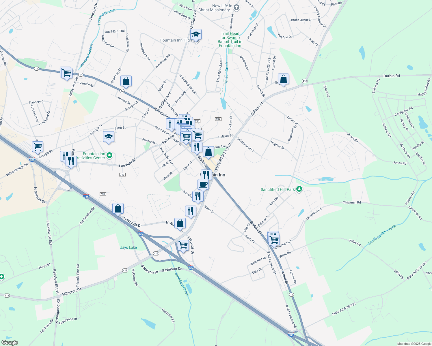 405 State Road S23217, Fountain Inn SC Walk Score