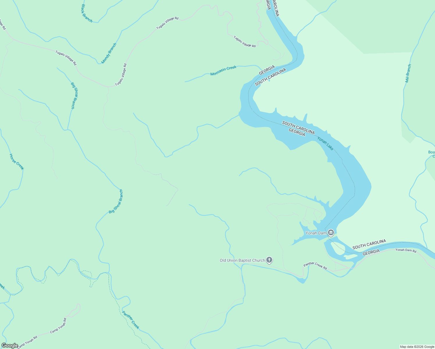 map of restaurants, bars, coffee shops, grocery stores, and more near 23 Yonah Lake Road in Toccoa