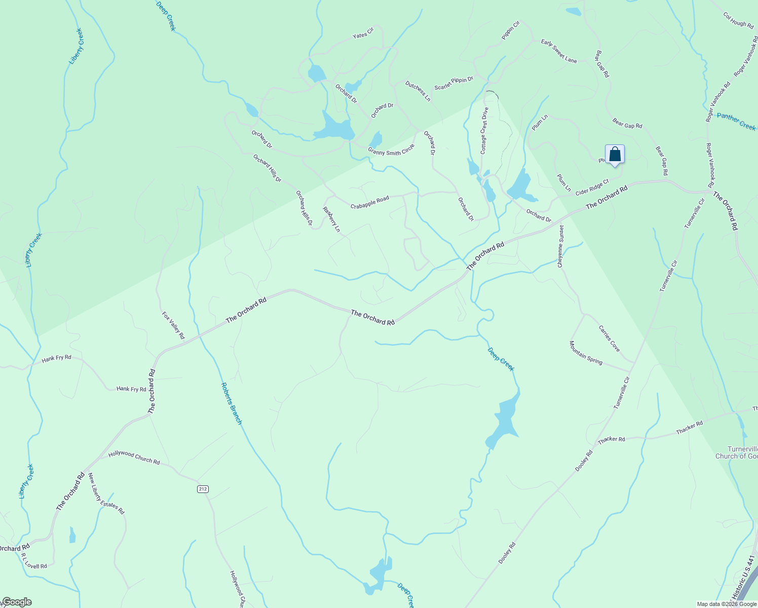 map of restaurants, bars, coffee shops, grocery stores, and more near Northern Spy Drive in Habersham County