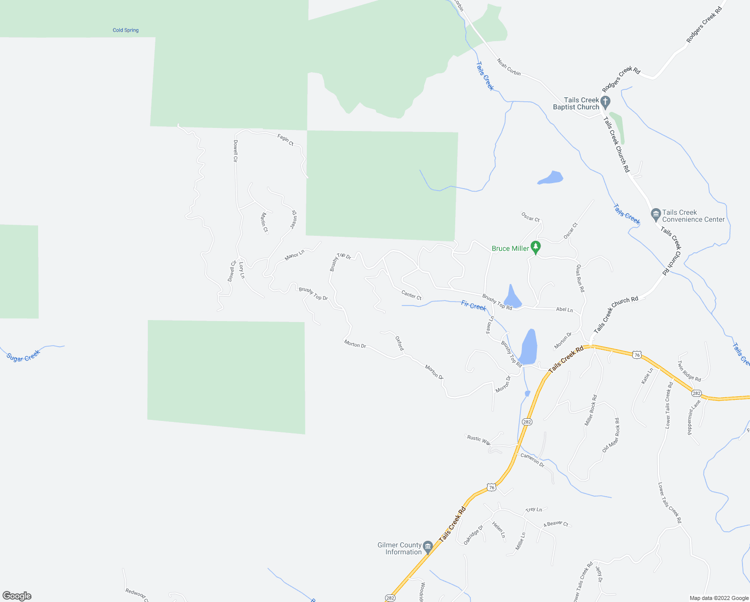 map of restaurants, bars, coffee shops, grocery stores, and more near 338 Canter Court in Ellijay