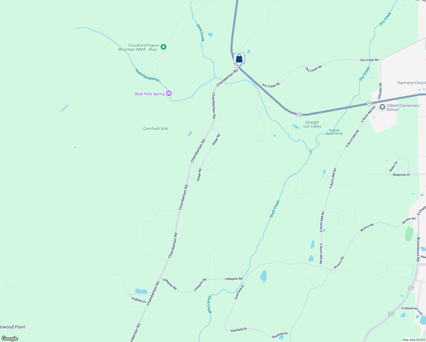 map of restaurants, bars, coffee shops, grocery stores, and more near 405 Ridge Road in LaFayette