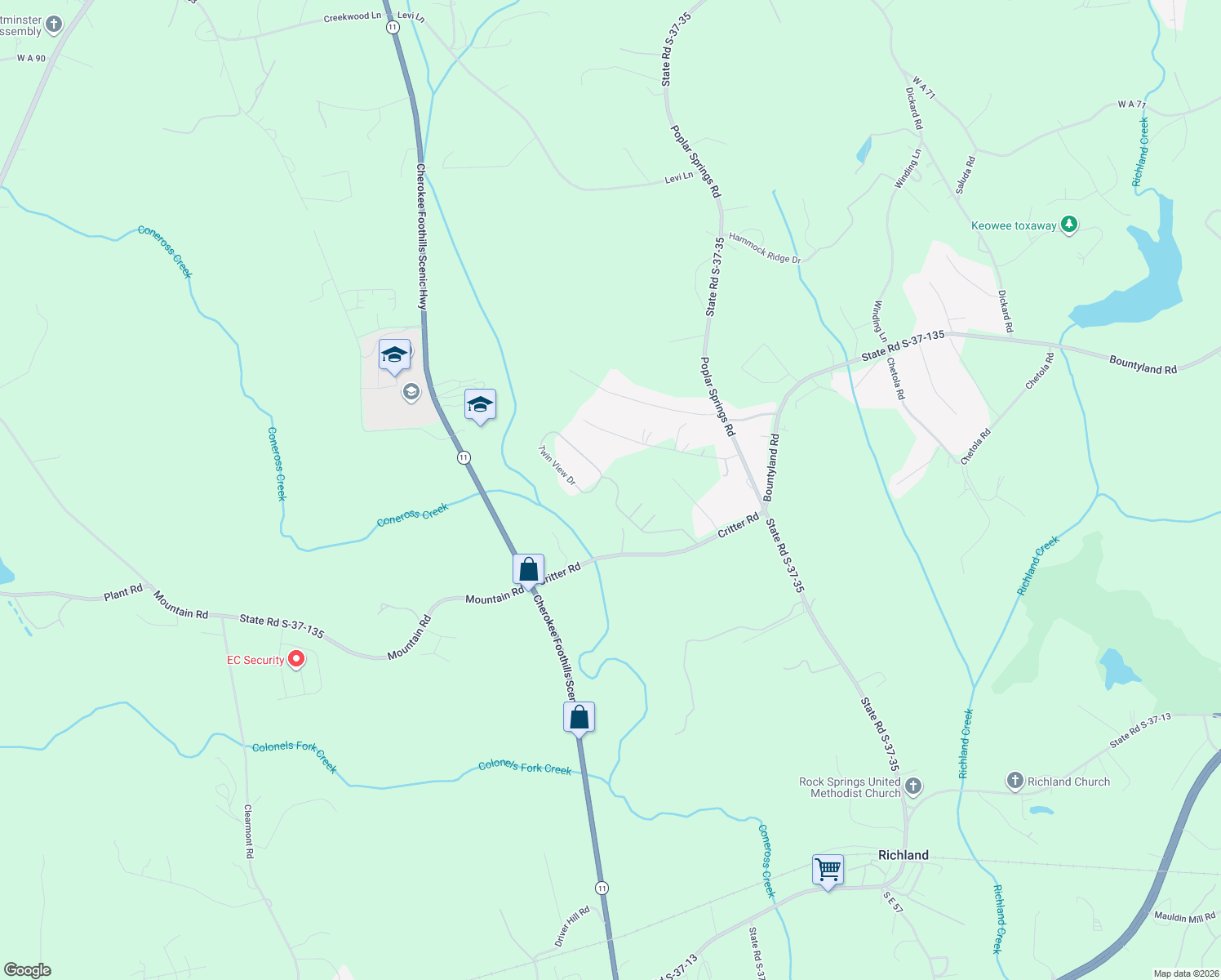 map of restaurants, bars, coffee shops, grocery stores, and more near 441 Twin View Drive in Westminster