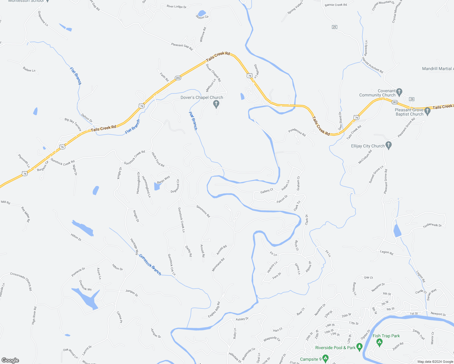 map of restaurants, bars, coffee shops, grocery stores, and more near 510 Gallery Court in Ellijay