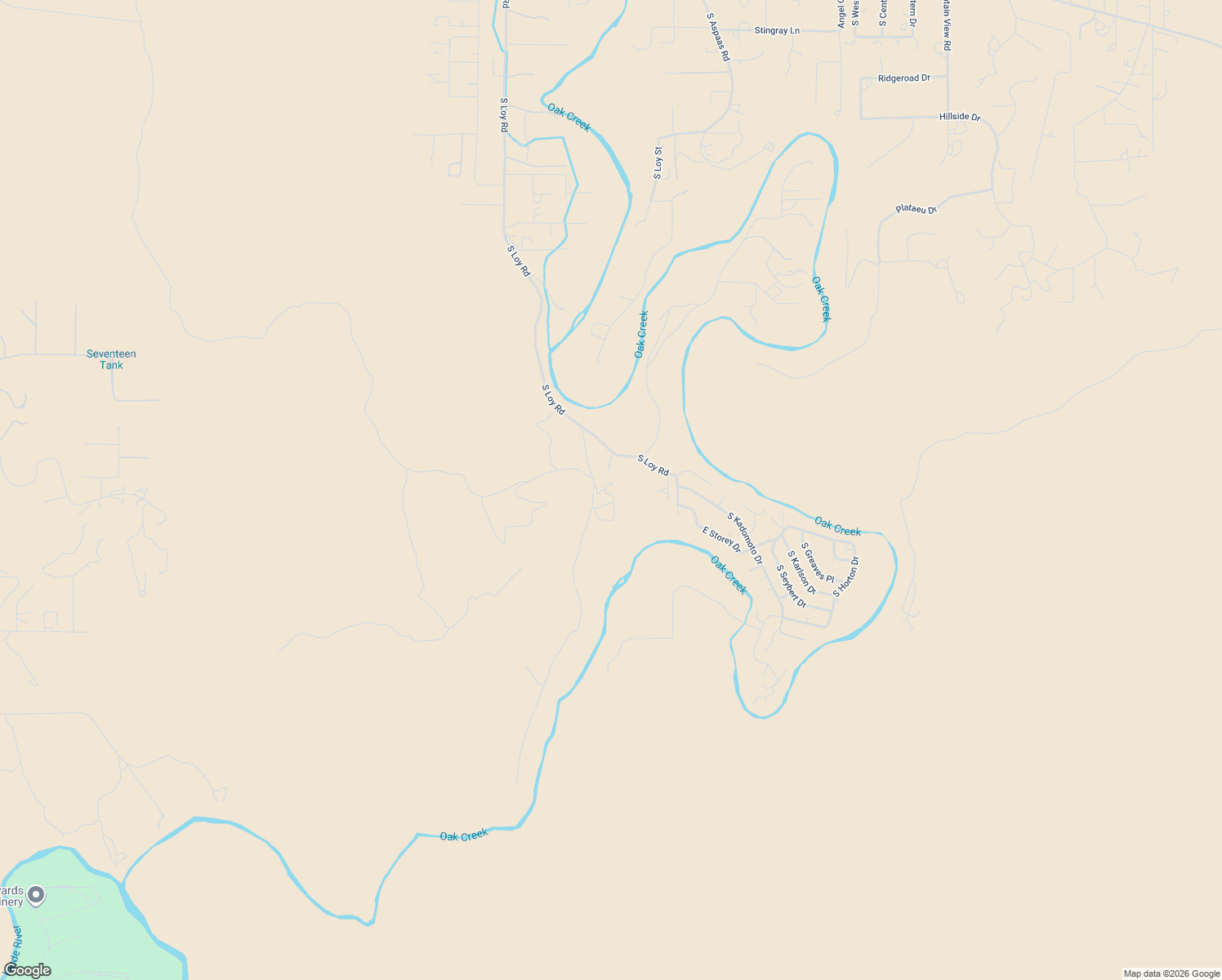 map of restaurants, bars, coffee shops, grocery stores, and more near 2495 S Sexton Ranch Rd in Cornville