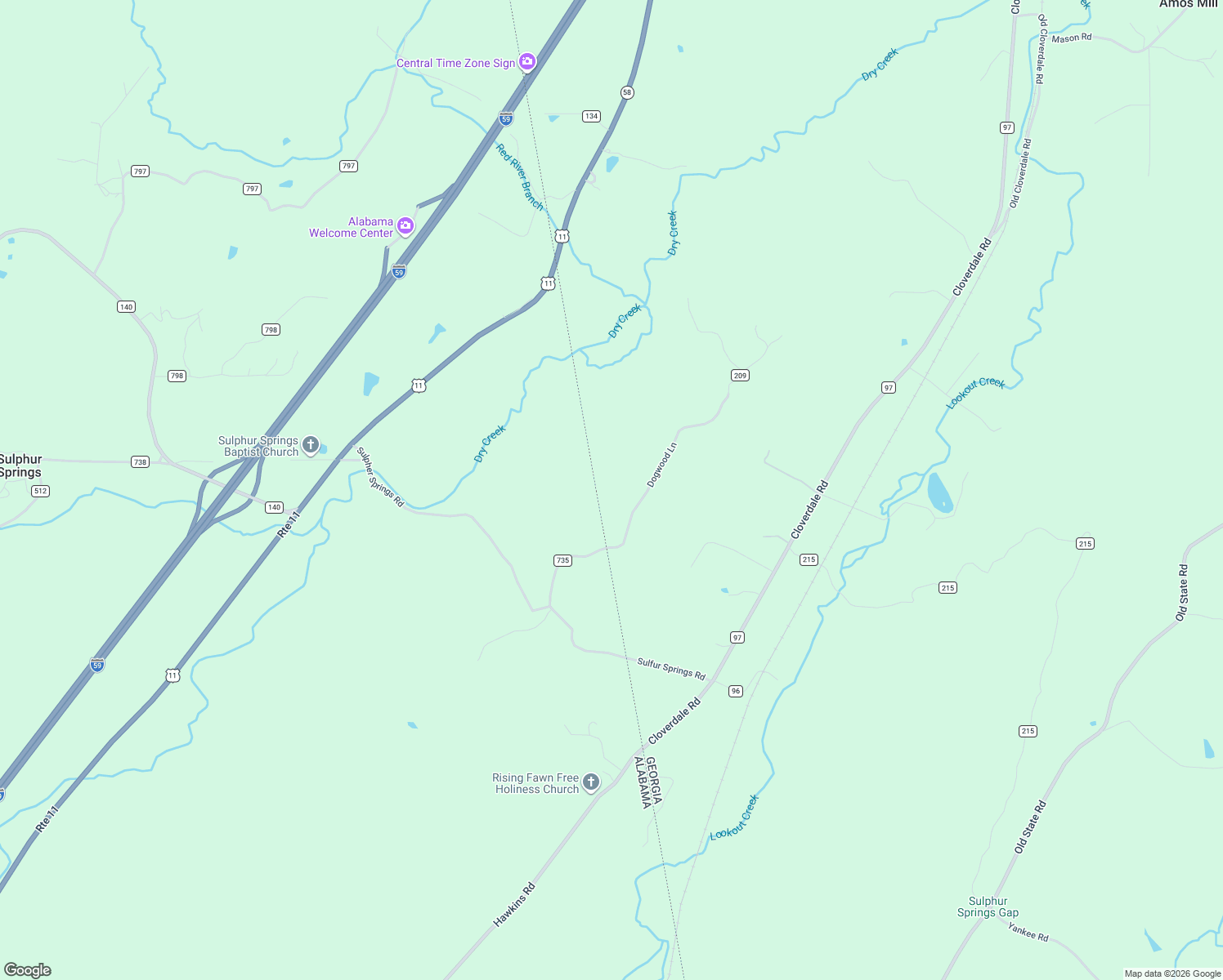 map of restaurants, bars, coffee shops, grocery stores, and more near 421 Dogwood Lane in Rising Fawn