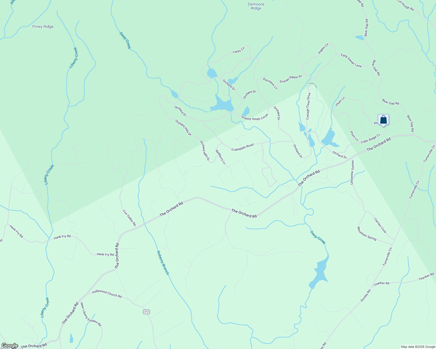 map of restaurants, bars, coffee shops, grocery stores, and more near 184 Glazenwood Drive in Clarkesville