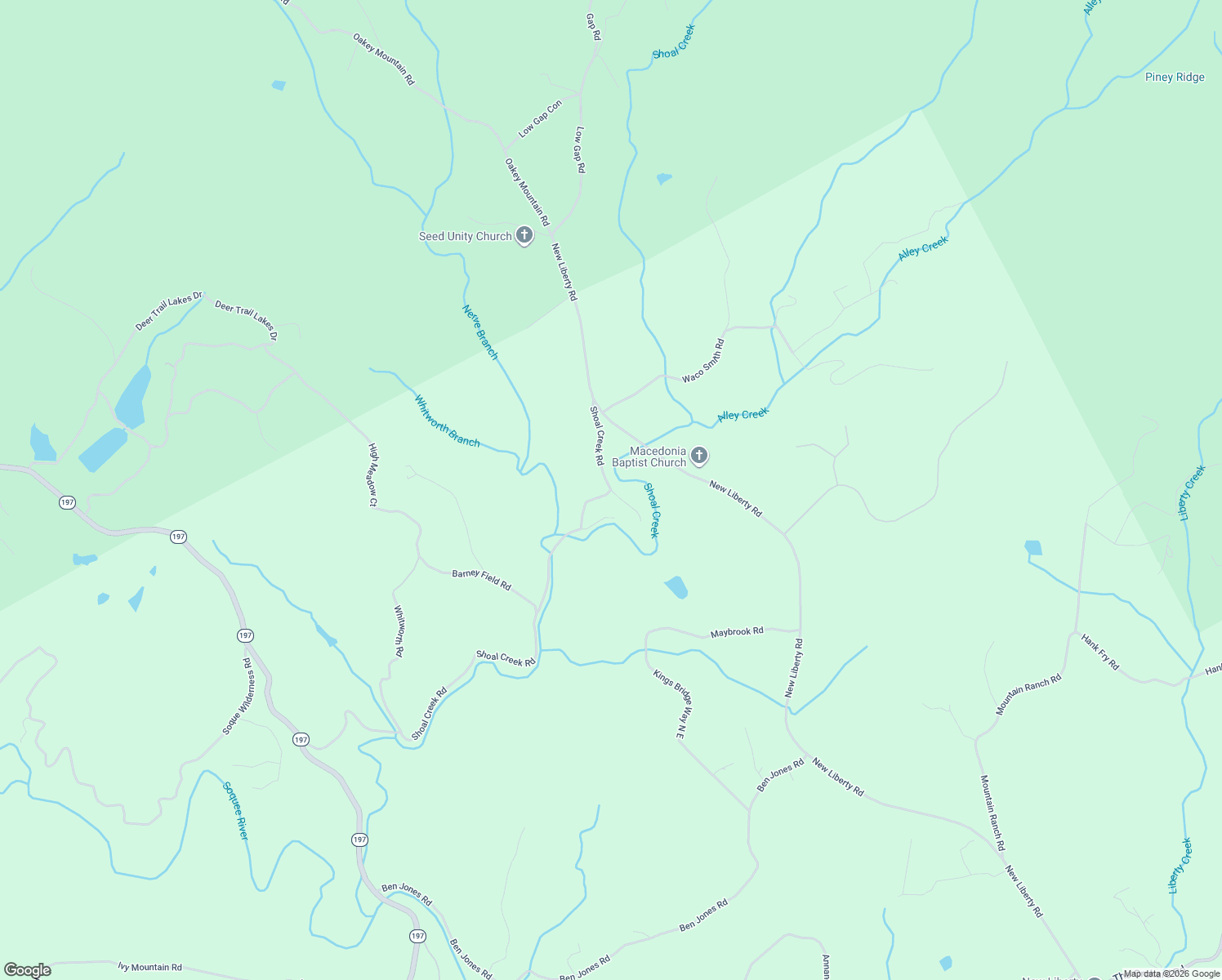 map of restaurants, bars, coffee shops, grocery stores, and more near 245 Blue Jay Road in Clarkesville