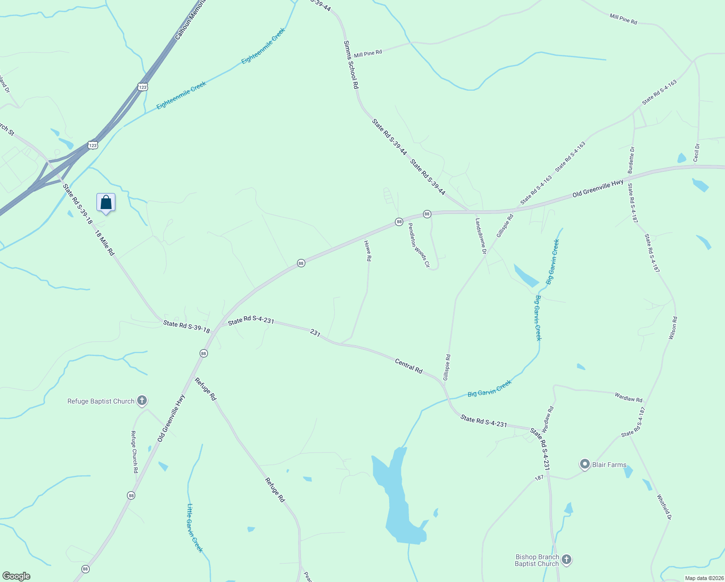 map of restaurants, bars, coffee shops, grocery stores, and more near 126 Howe Rd in Central