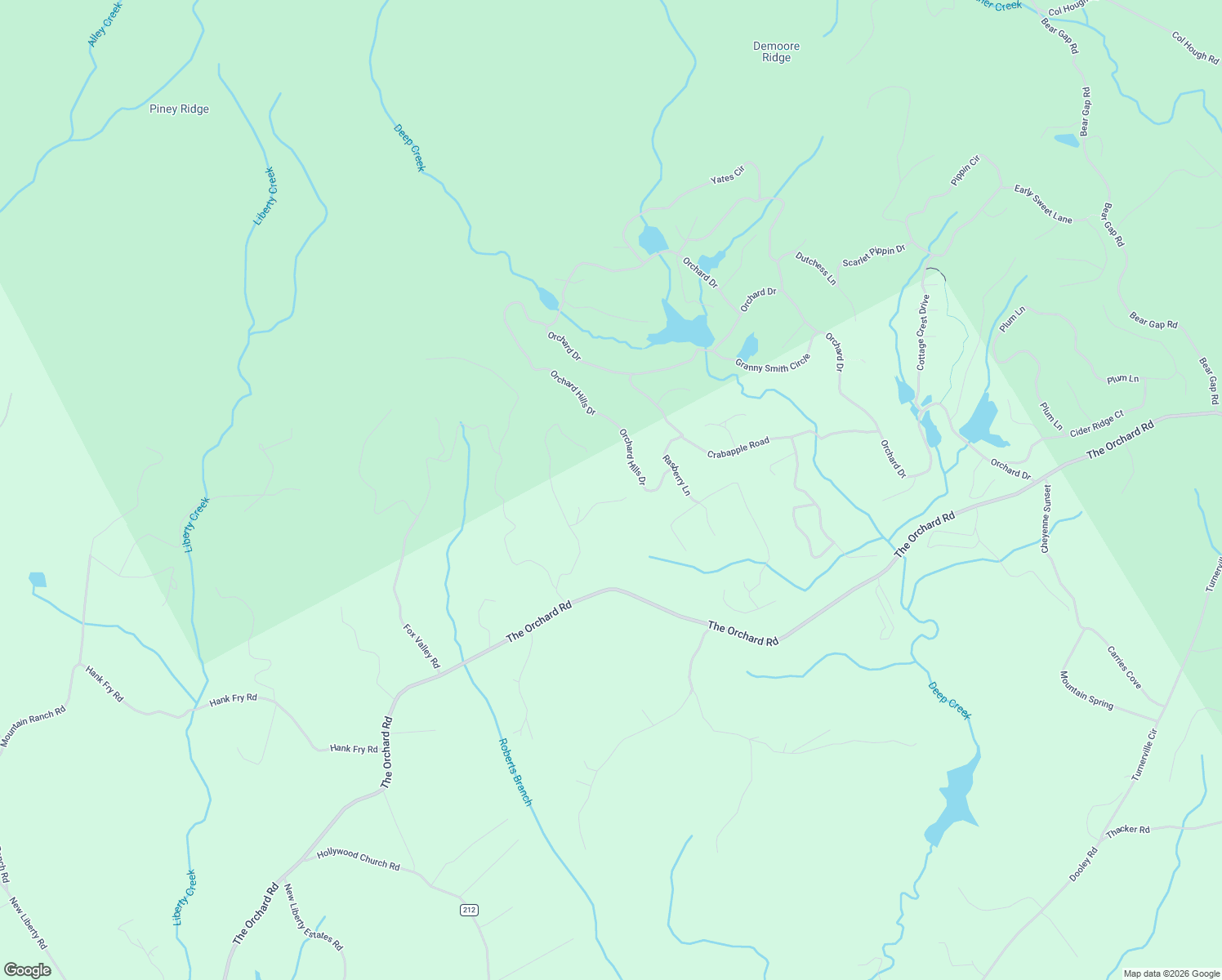 map of restaurants, bars, coffee shops, grocery stores, and more near 565 Currahee Drive in Clarkesville