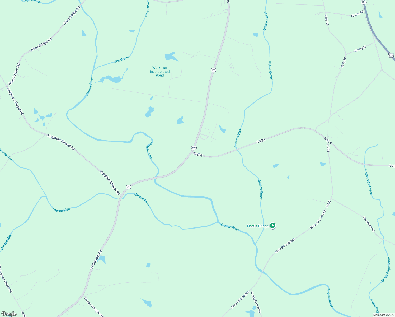 map of restaurants, bars, coffee shops, grocery stores, and more near 110 South 234 in Woodruff