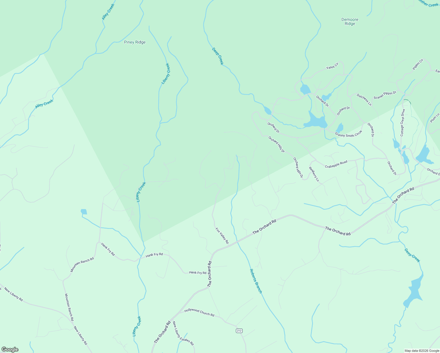 map of restaurants, bars, coffee shops, grocery stores, and more near 1031 Fox Valley Road in Clarkesville