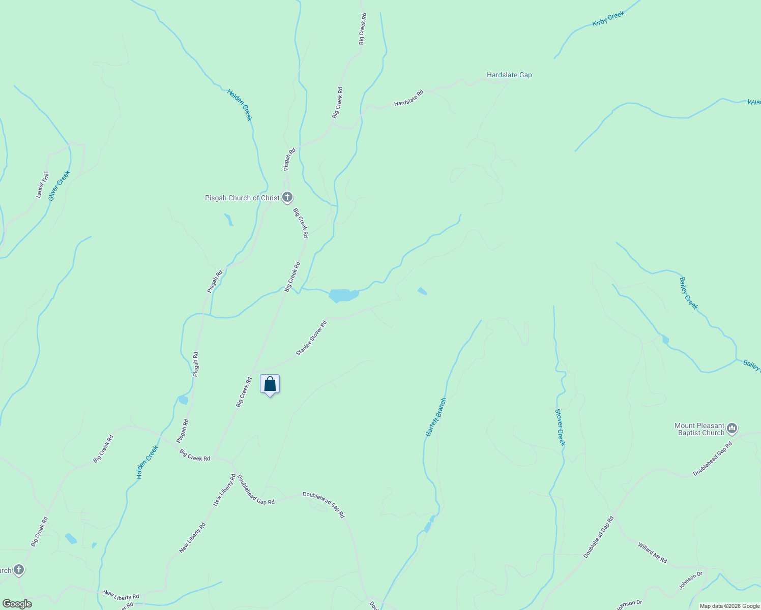 map of restaurants, bars, coffee shops, grocery stores, and more near Stanley Stover Road in Gilmer County