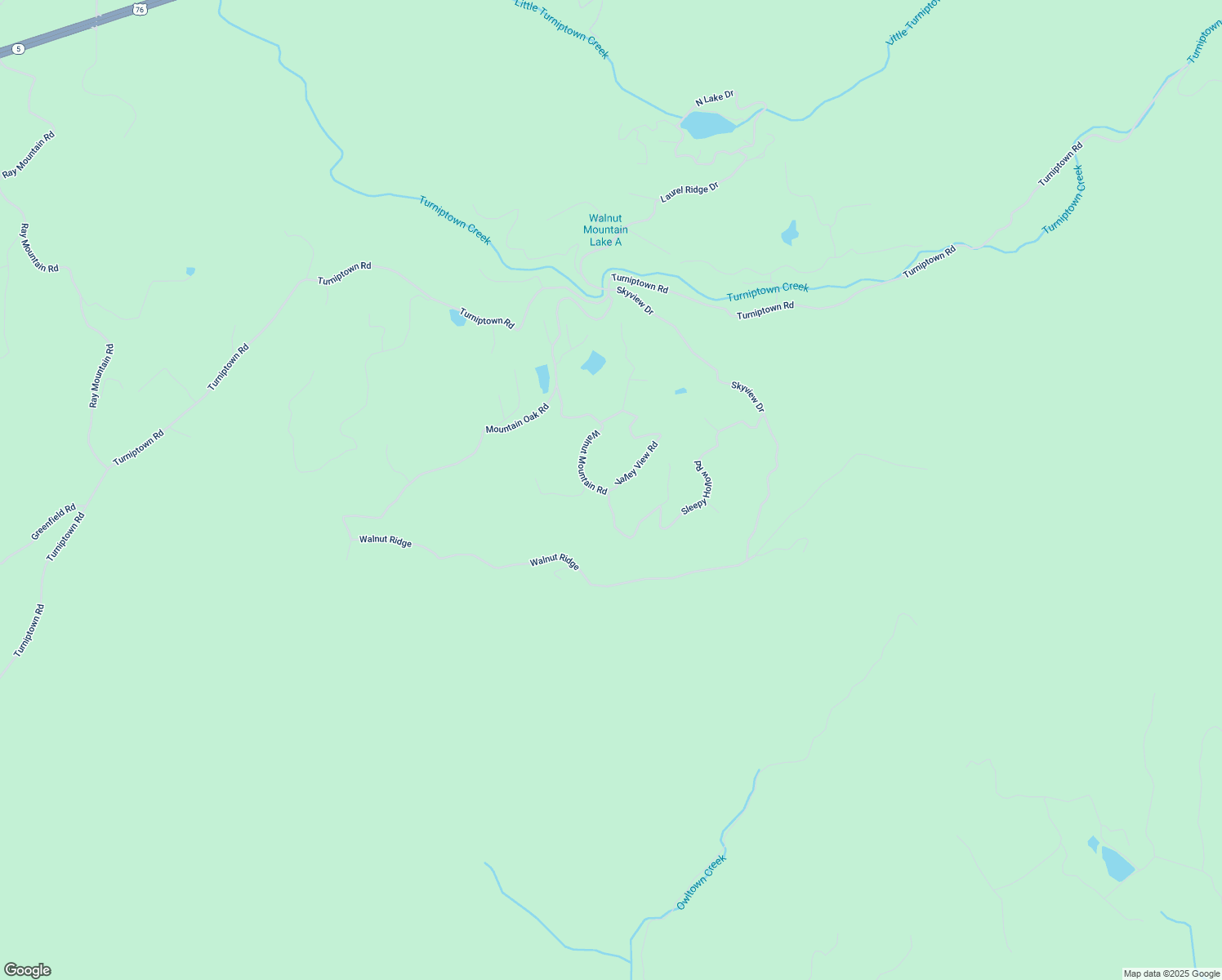 map of restaurants, bars, coffee shops, grocery stores, and more near 0 Valley View Road in Ellijay