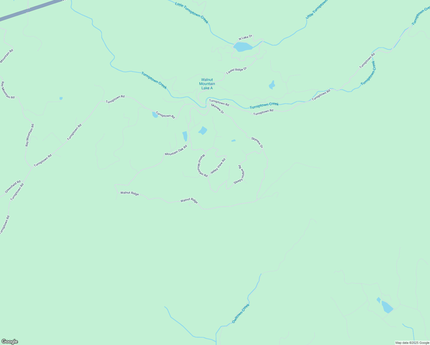 map of restaurants, bars, coffee shops, grocery stores, and more near 78 Valley View Road in Ellijay