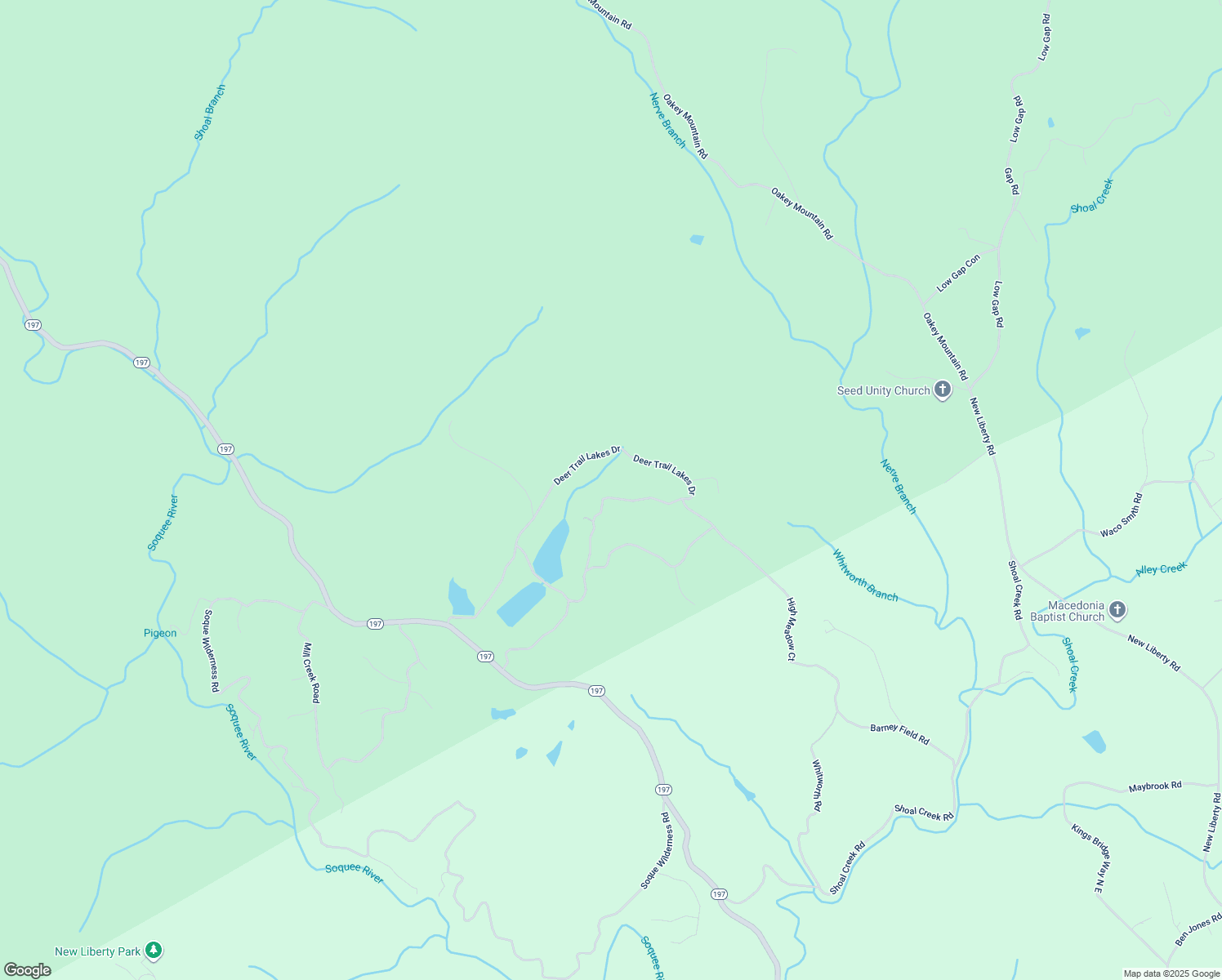 map of restaurants, bars, coffee shops, grocery stores, and more near 1440 Deer Trail Lakes Drive in Clarkesville