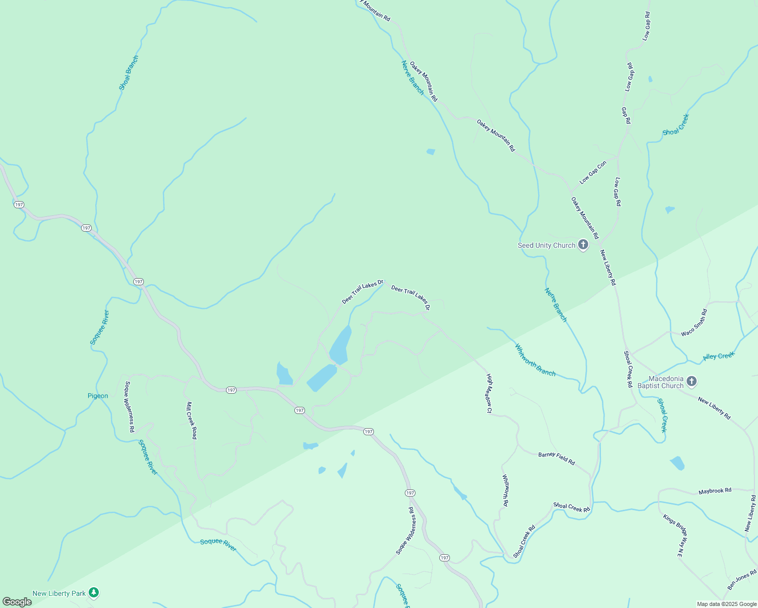 map of restaurants, bars, coffee shops, grocery stores, and more near 1440 Deer Trail Lakes Drive in Clarkesville