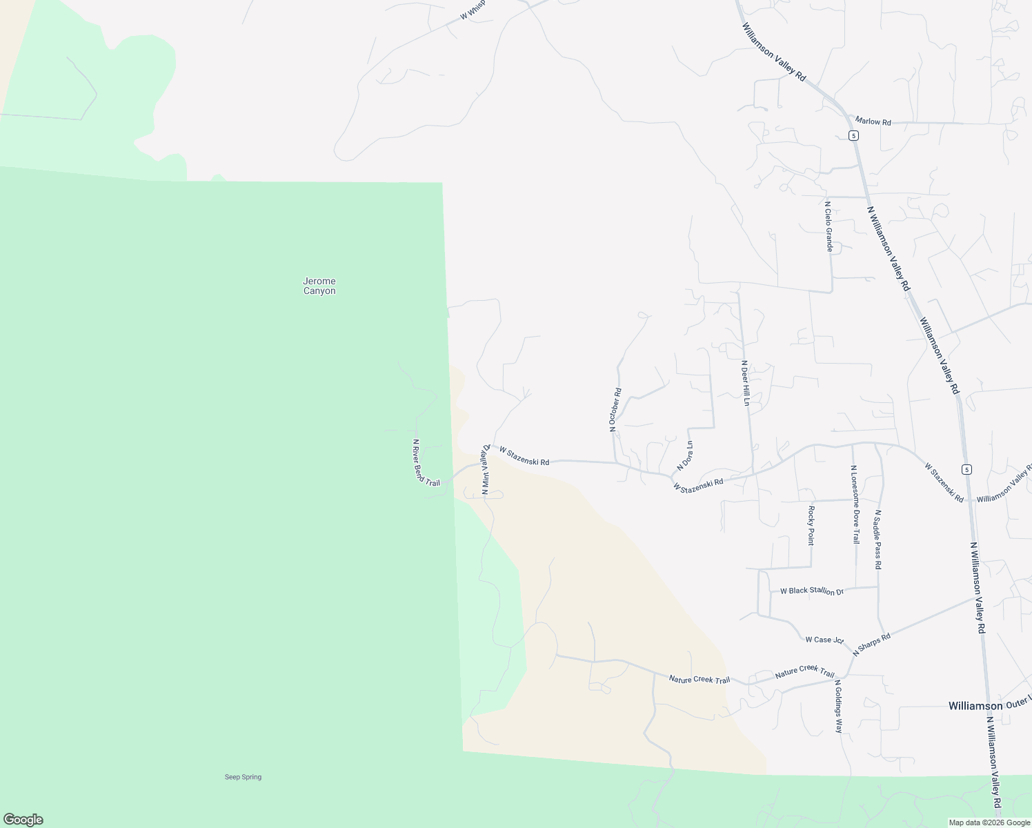 map of restaurants, bars, coffee shops, grocery stores, and more near 11155 North Dove Tail Road in Prescott