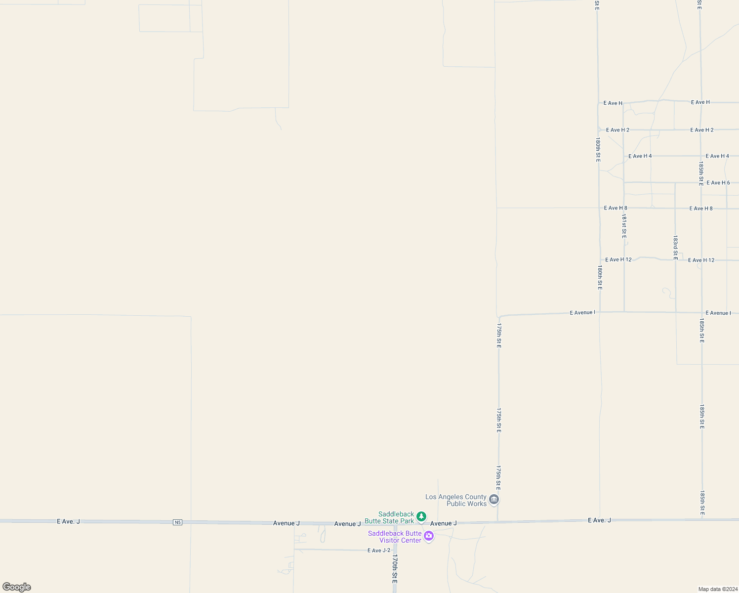 map of restaurants, bars, coffee shops, grocery stores, and more near 0 Avenue H-12 in Lake Los Angeles