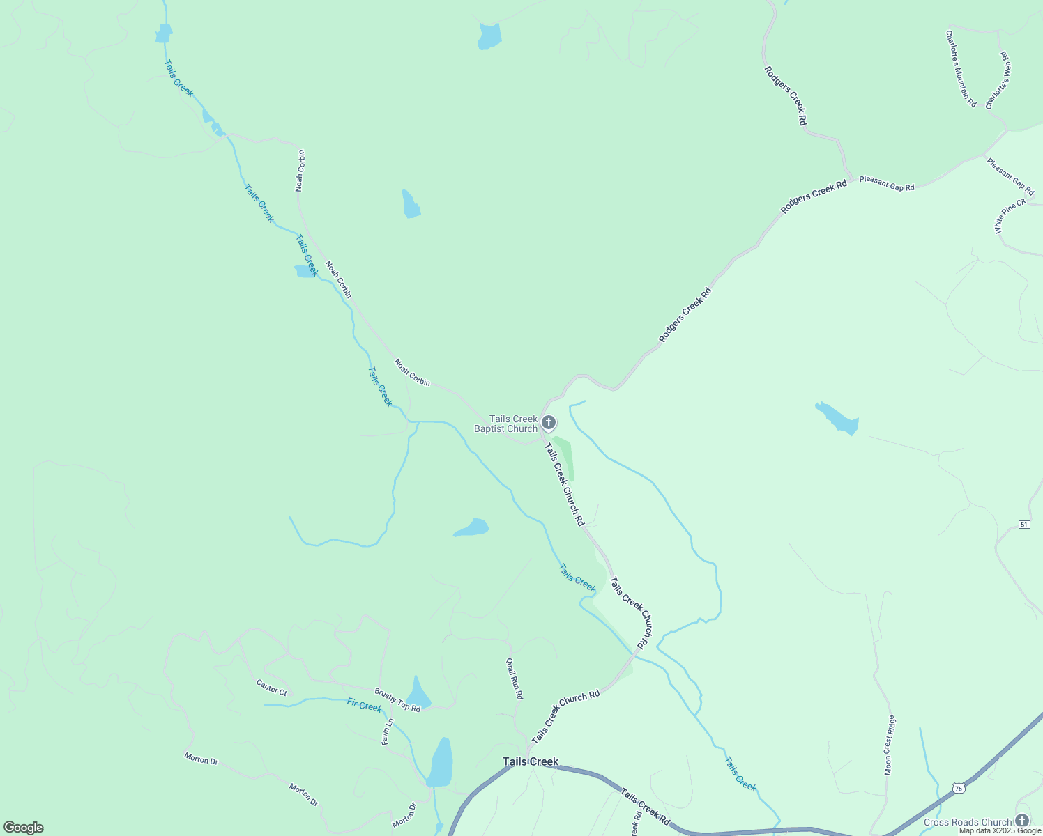 map of restaurants, bars, coffee shops, grocery stores, and more near 1676 Tails Creek Church Road in Ellijay
