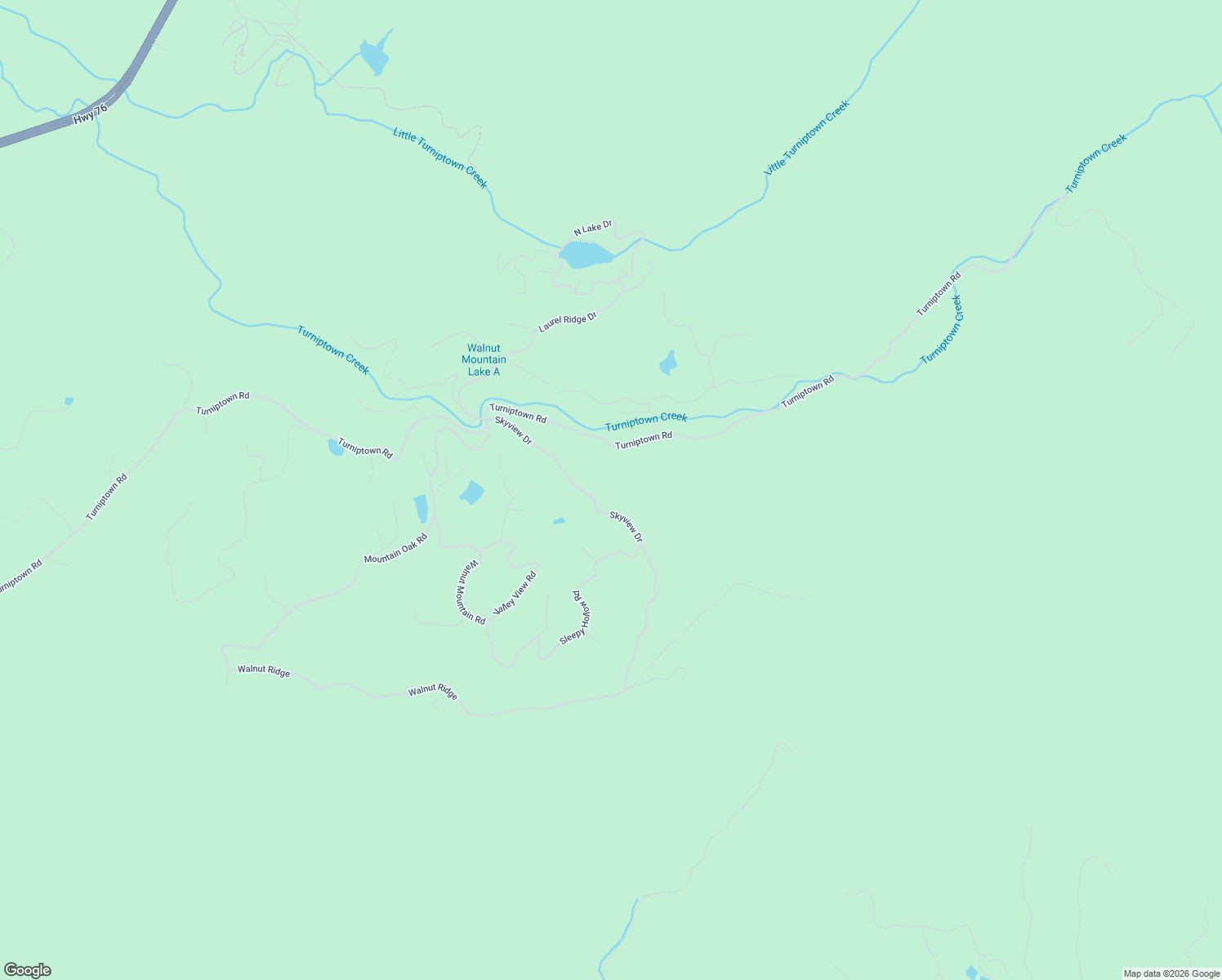 map of restaurants, bars, coffee shops, grocery stores, and more near 4177 Turniptown Road in Ellijay