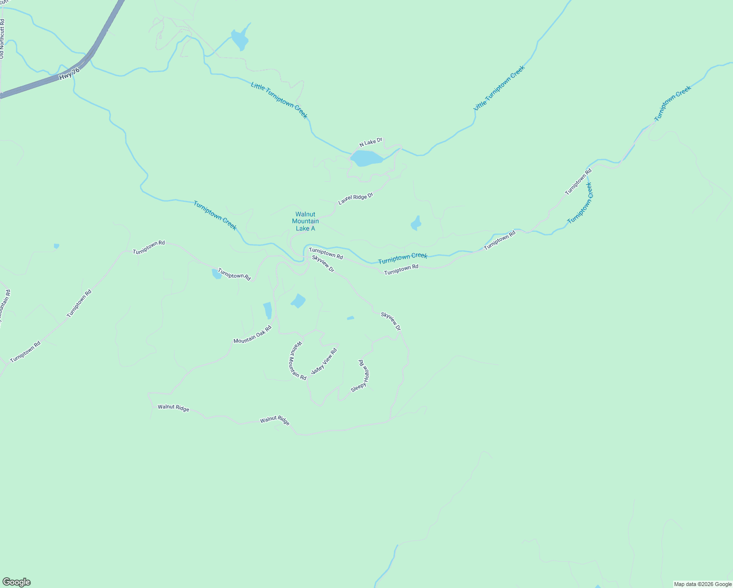 map of restaurants, bars, coffee shops, grocery stores, and more near Skyview Drive in Ellijay