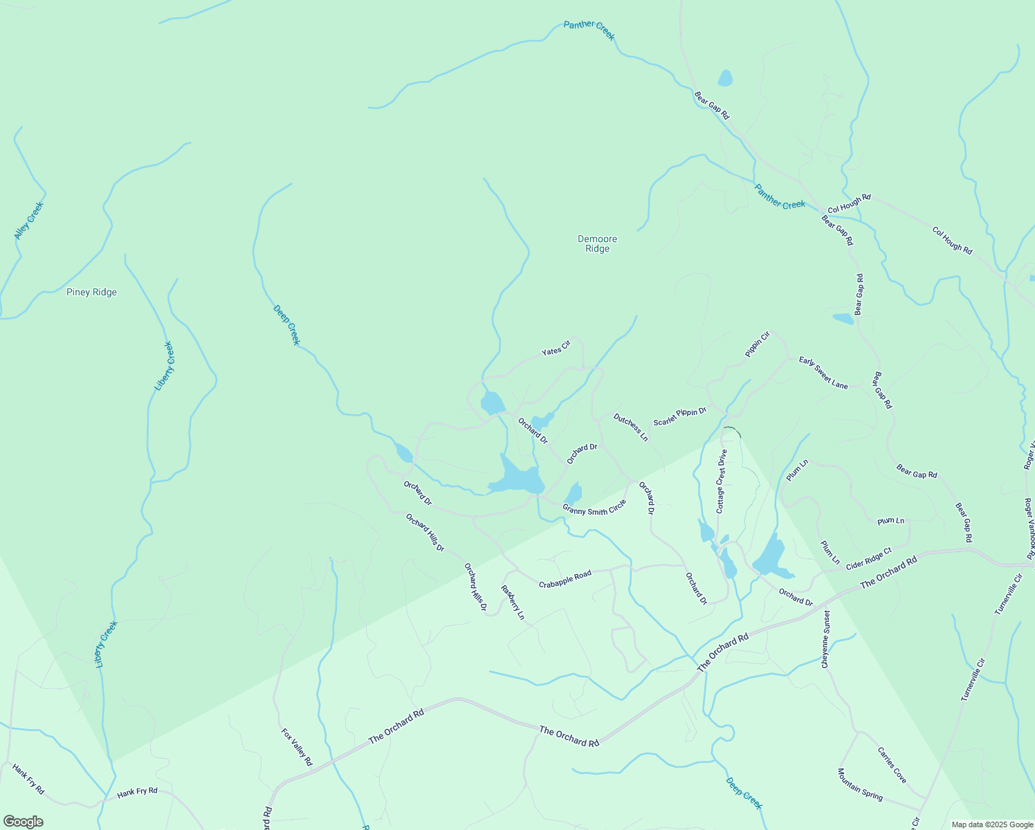 map of restaurants, bars, coffee shops, grocery stores, and more near Golden Delicious Road in Habersham County