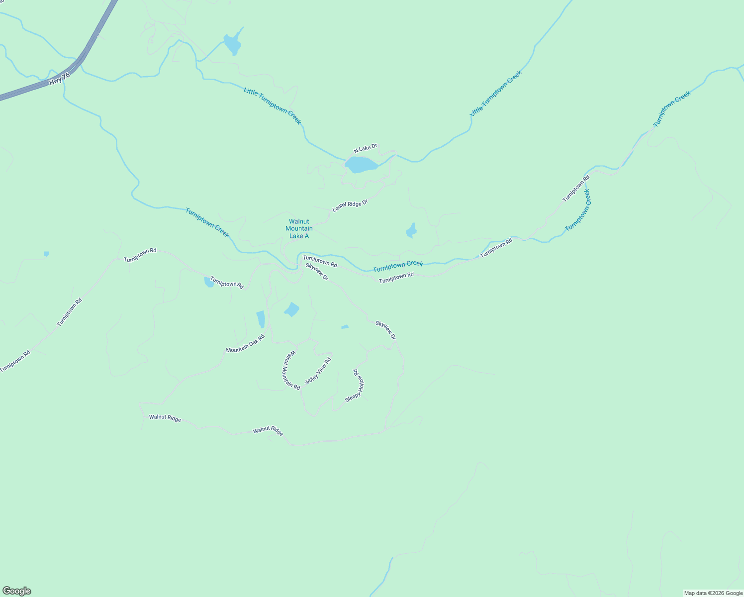 map of restaurants, bars, coffee shops, grocery stores, and more near 4177 Turniptown Road in Ellijay