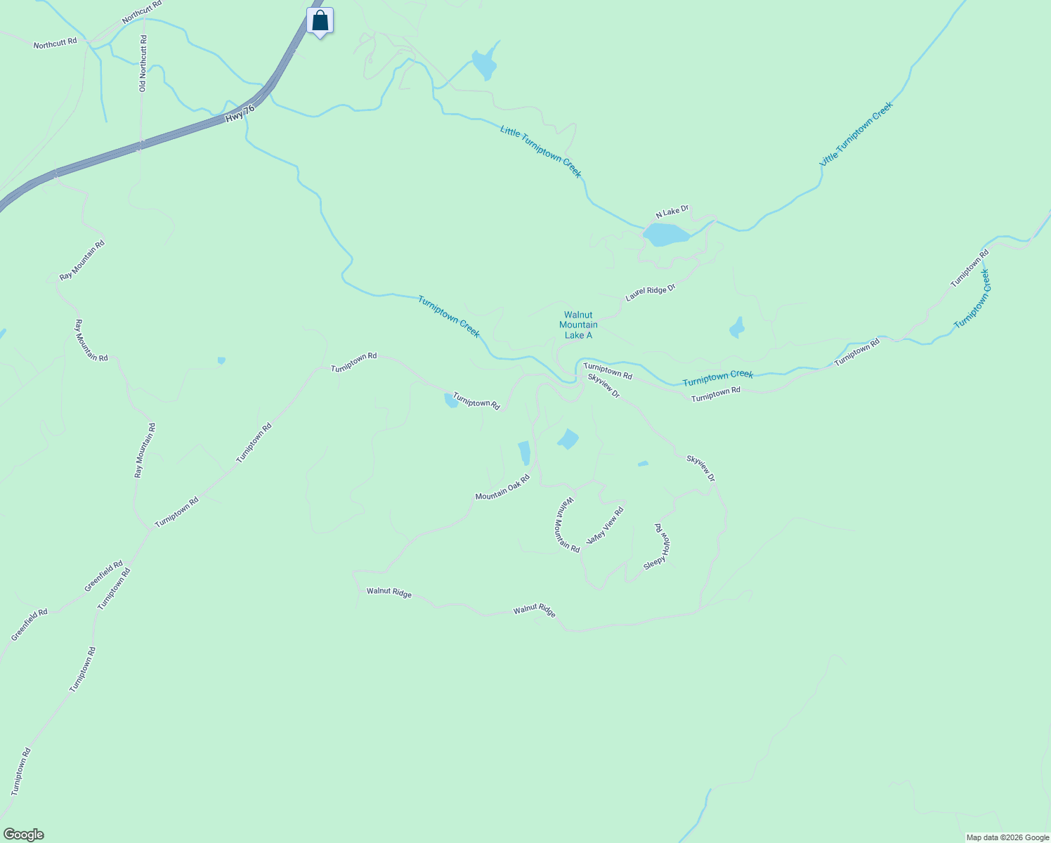 map of restaurants, bars, coffee shops, grocery stores, and more near 17 Circle Drive in Ellijay