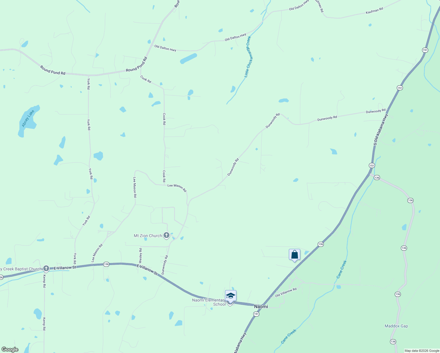 map of restaurants, bars, coffee shops, grocery stores, and more near 901 Dunwoody Road in LaFayette
