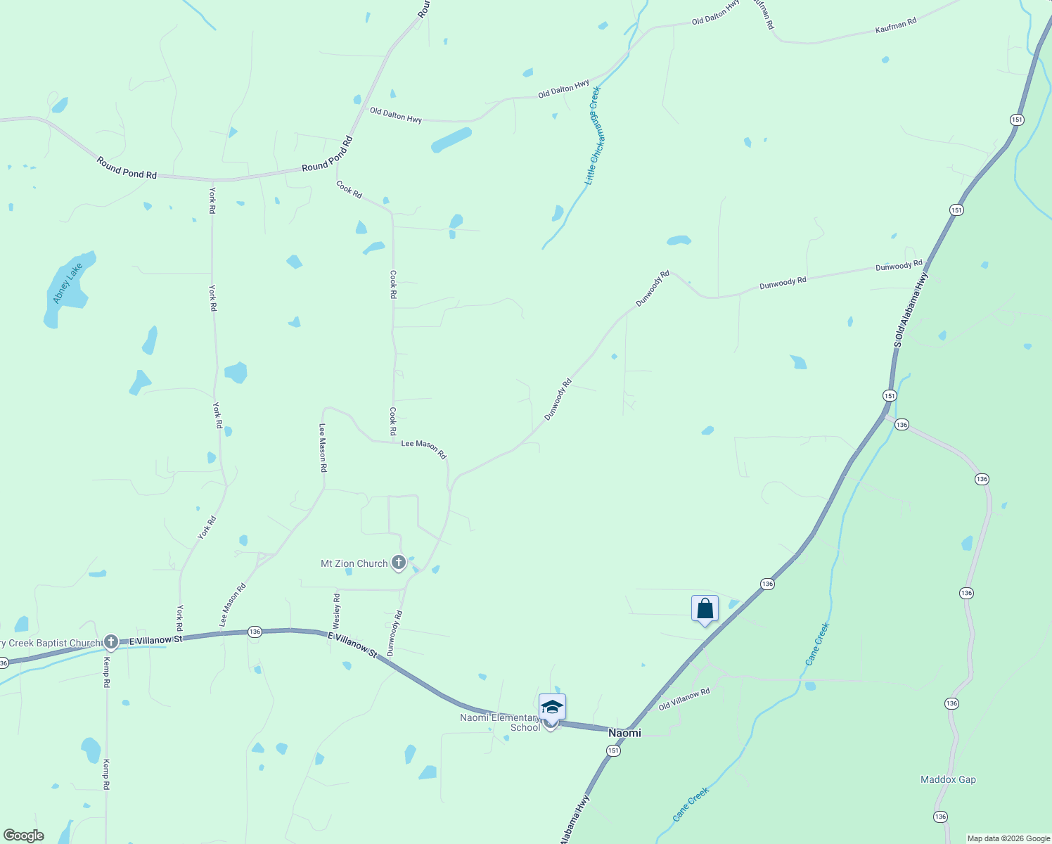 map of restaurants, bars, coffee shops, grocery stores, and more near 901 Dunwoody Road in LaFayette