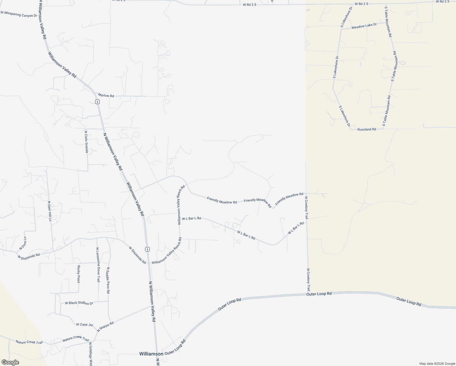 map of restaurants, bars, coffee shops, grocery stores, and more near 11625 Williamson Valley Ranch Road in Prescott
